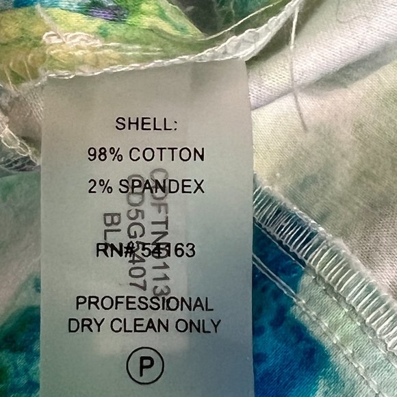 Calvin Klein Women's Dress Sleeveless Size 12 Zipper Green Geometric Pleat Skirt - Picture 6 of 9